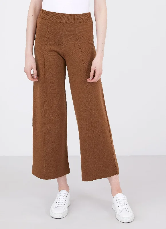 Affordable Trendy Clothes For Women Women's Merino Wide Leg Trouser in Mushroom