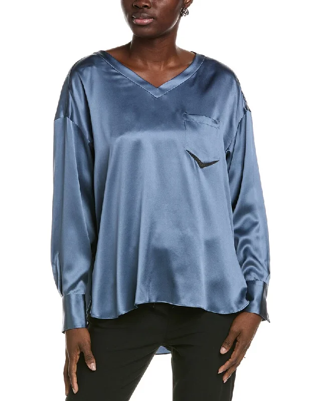 Luxury Fashion Brunello Cucinelli Silk-Blend Shirt