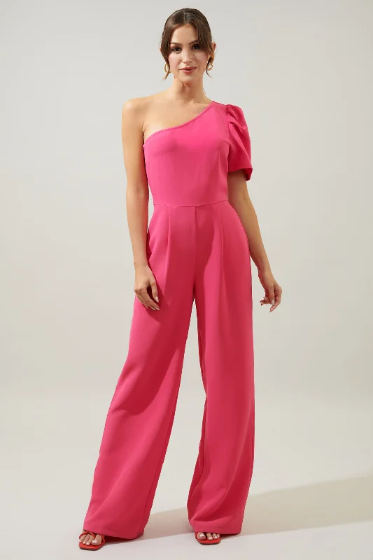 Women's Clothing For Special Occasions Chelsea One Shoulder Wide Leg Jumpsuit