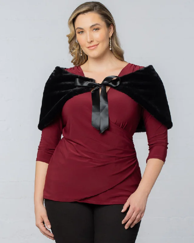 Women's Clothes For Work Starlet Faux Fur Bolero Shrug - Final Sale!