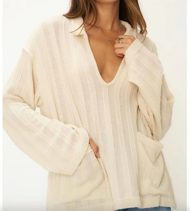 Classic Clothes For Women Jolina Textured Sweater In Ivory