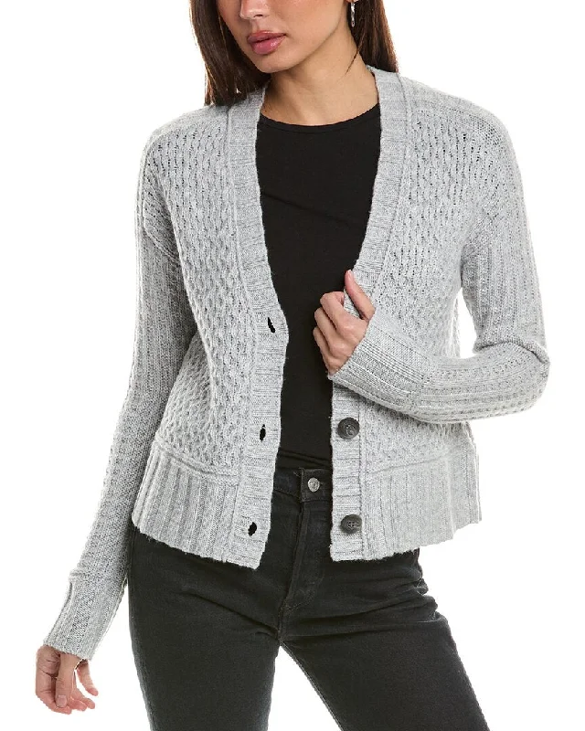 Women's Evening Clothes Hannah Rose Honeycomb Knit Wool & Cashmere-Blend Cardigan