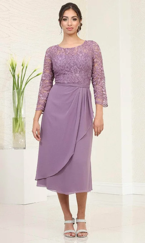 Comfortable Casual Women's Clothing May Queen MQ2100 - Quarter Sleeve Lace Formal Dress Comfortable Casual Women's Clothing May Queen MQ2100 - Quarter Sleeve Lace Formal Dress