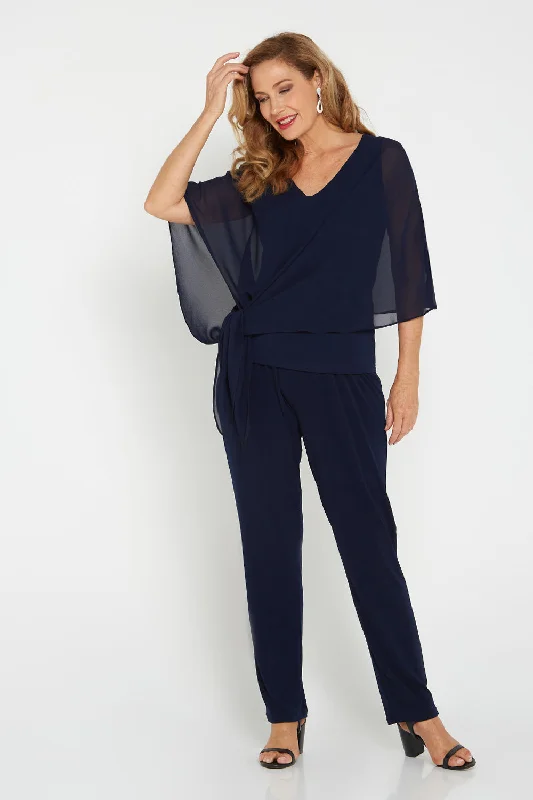 Women's Plus-Size Clothes Donna Curve Pants - Navy