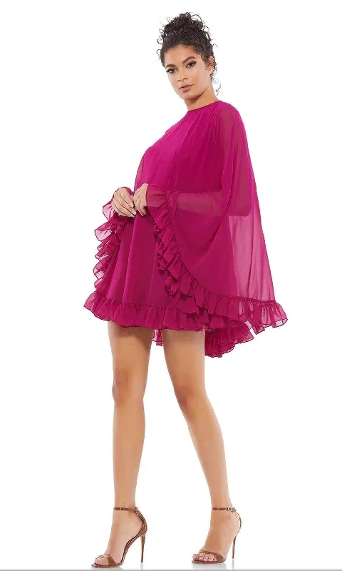 Women's Vacation Clothes Ieena Duggal - 55407I Jewel Sheer Cape Dress