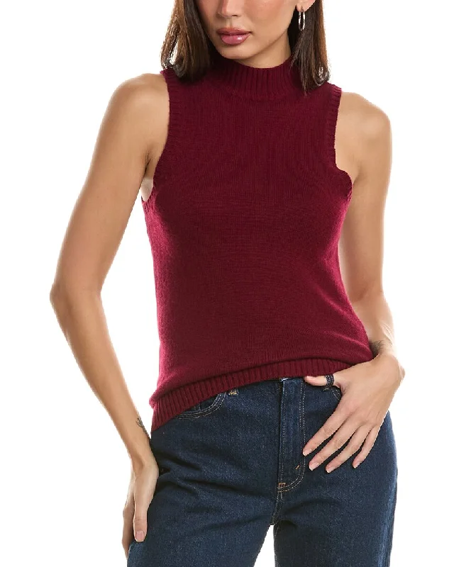 Luxury Women's Clothes Hannah Rose Mock Neck Wool & Cashmere-Blend Sweater