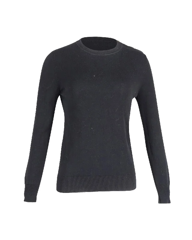 Women's Clothing For Outdoor Activities Givenchy Crewneck Sweater in Black Cotton