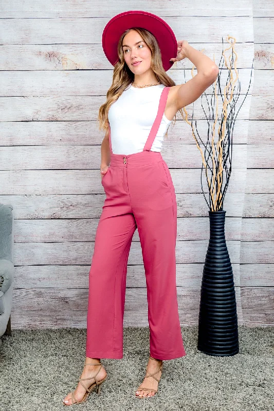 Casual Women's Clothing Online Jumpsuit Pants With Attached Suspenders 2 Pockets Front Closure and 2 Buttons (910602-CH589) Casual Women's Clothing Online Jumpsuit Pants With Attached Suspenders 2 Pockets Front Closure and 2 Buttons (910602-CH589)