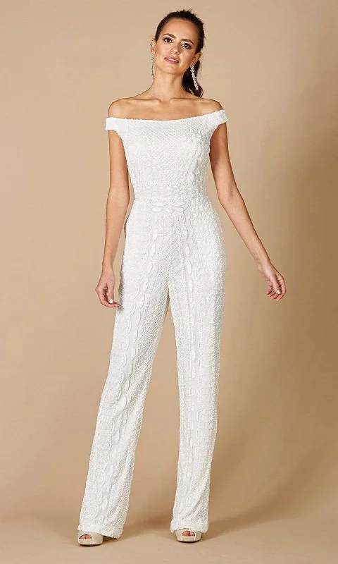 Bold Fashion Lara Dresses - 51060 Off Shoulder Short Sleeves Jumpsuit