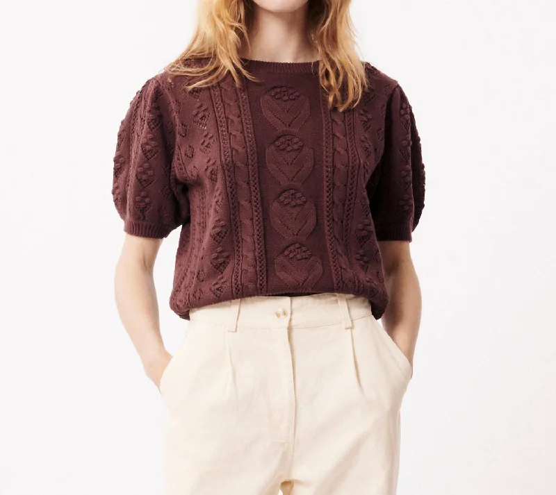 Affordable Women's Clothing Clare Knit Sweater In Chocolate