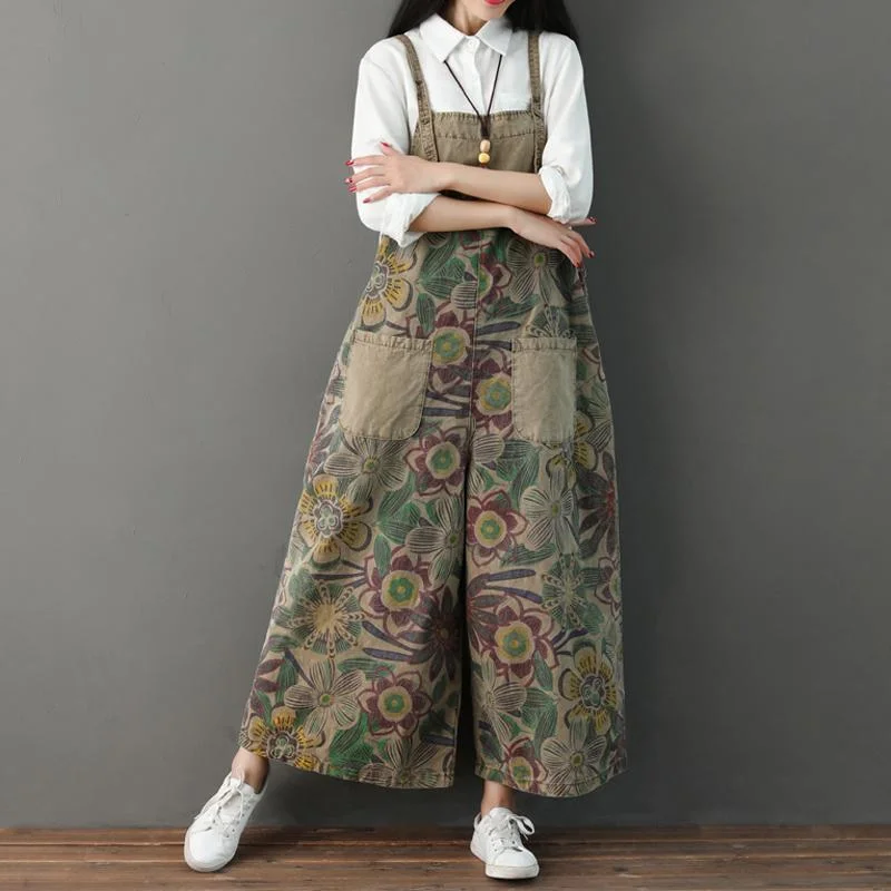 Get The Latest Trends Wide Leg Loose Printed Jumpsuit