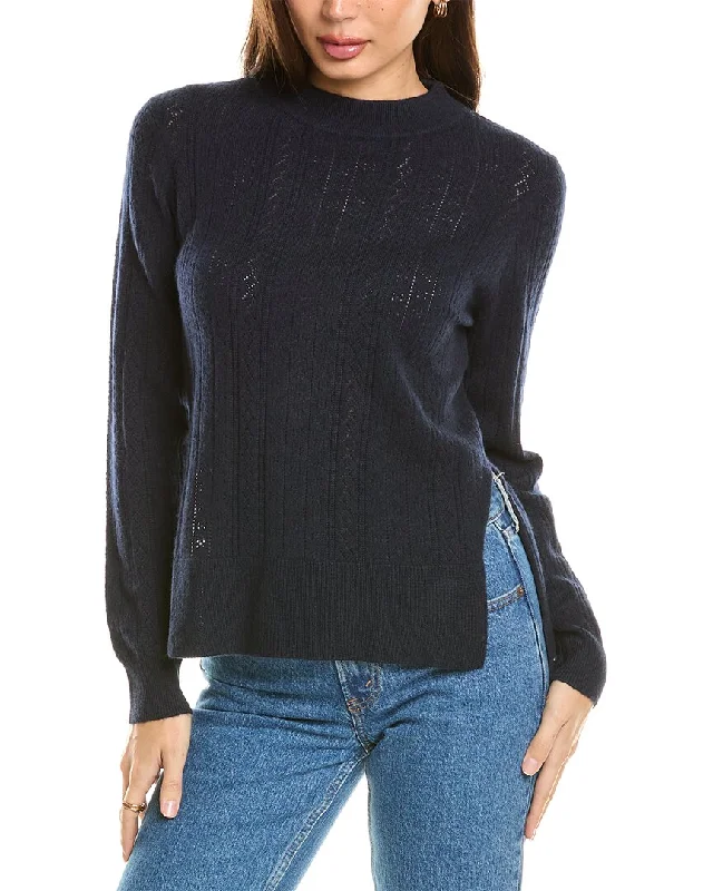 Casual Clothes For Women Malo Cashmere Pointelle Wool & Cashmere-Blend Sweater