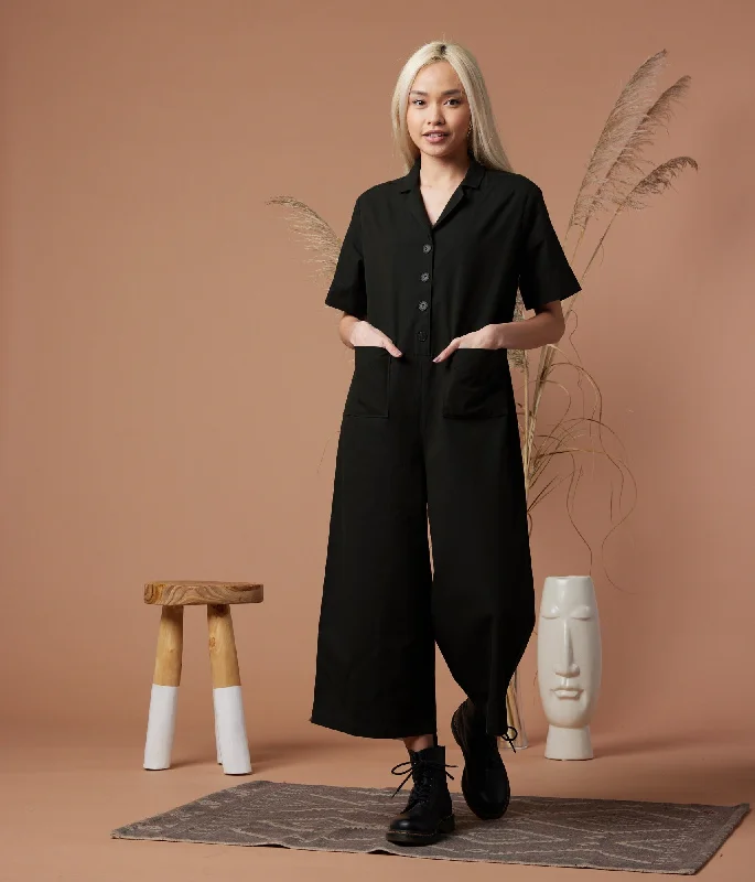 Trendy Attire For Her Libra Jumpsuit - Black