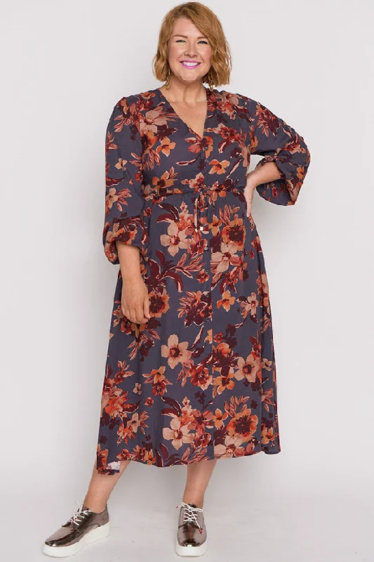 Women's Clothes For Work Events Millie Wall Flower Maxi Dress