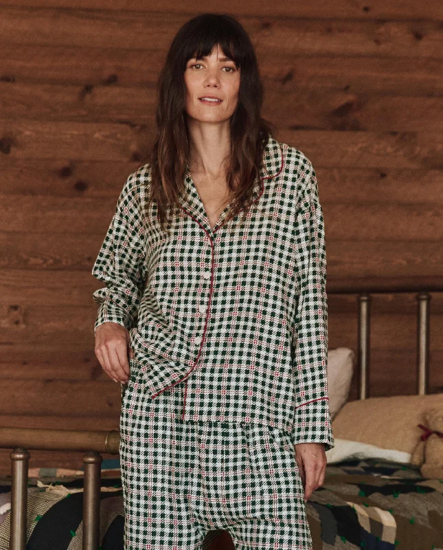 Women's Clothes For Special Occasions The Pajama Shirt. -- Winter Pine Plaid