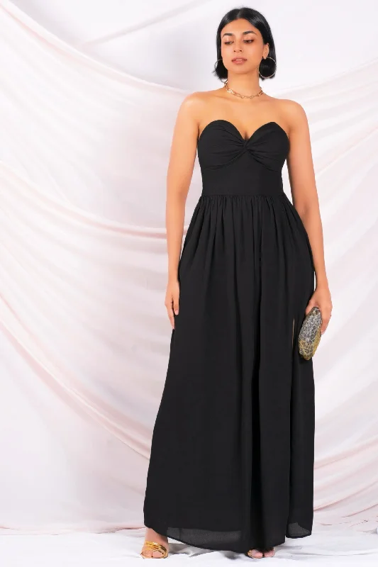 Formal Clothing For Women Black Sweetheart Maxi Dress