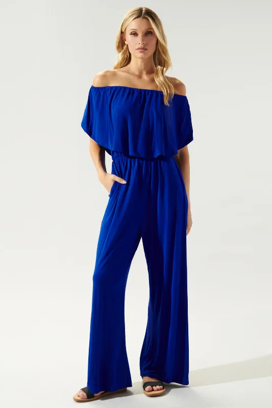 Affordable Trendy Clothes For Women Sharpay Jersey Knit Off the Shoulder Jumpsuit