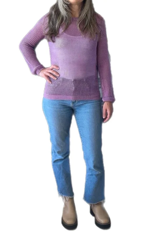 Women's Clothes For Work Events Knit Orchid Haze Sweater In Purple