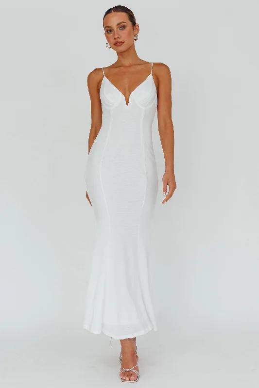 Casual Women's Clothing Lake Como Bodycon Maxi Dress White