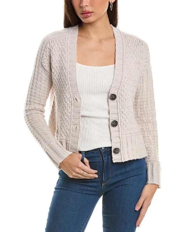 Modern Women's Clothes Hannah Rose Honeycomb Knit Wool & Cashmere-Blend Cardigan