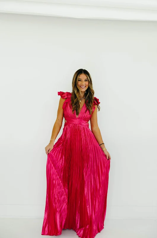 Vintage Clothing For Women Donna Maxi Dress - Hot Pink