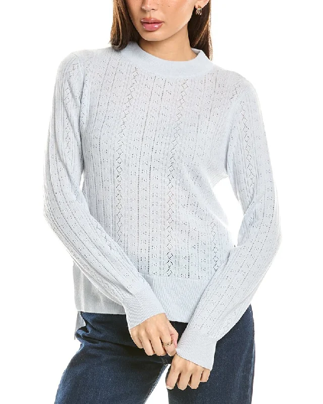 Sustainable Women's Clothing Malo Cashmere Pointelle Wool & Cashmere-Blend Sweater