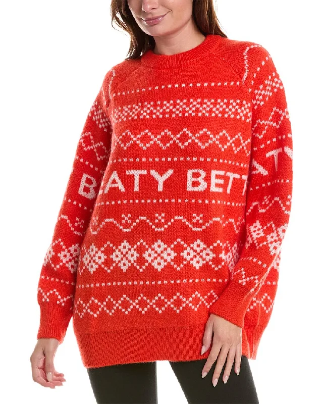 Affordable Women's Clothing Sweaty Betty Snow Fairisle Mohair & Wool-Blend Sweater