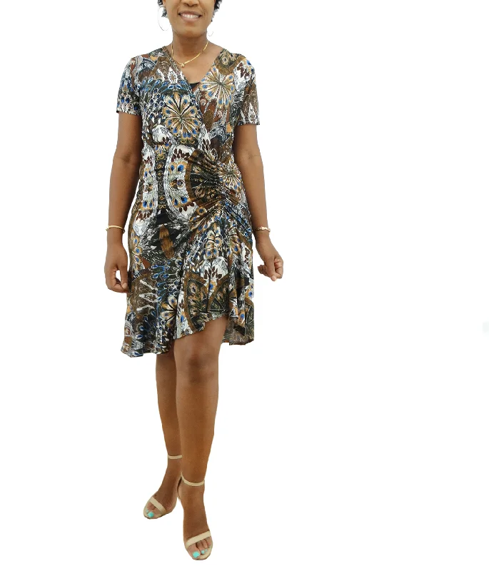 Women's Clothes For Outdoor Events D9974, Anna Morgan Women's Printed Dress - S-XL