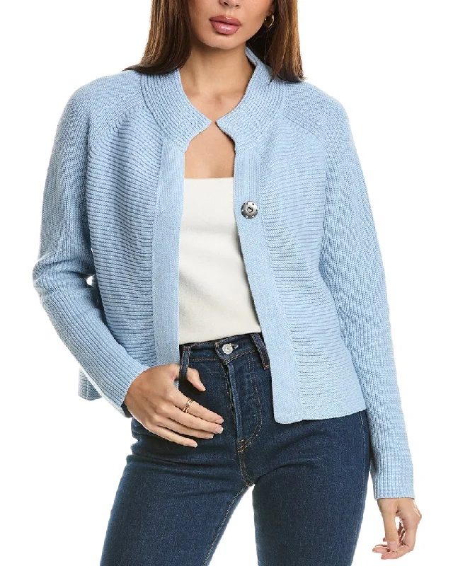 Affordable Trendy Clothes For Women Forte Cashmere Rib Mock Cardigan