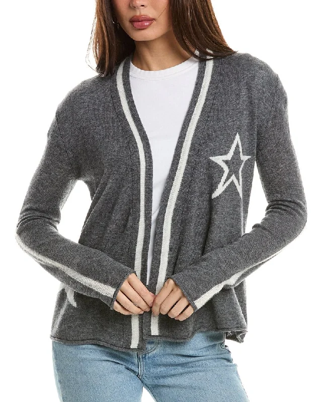 Sustainable Fashion Clothing For Women Hannah Rose Star Intarsia Wool & Cashmere-Blend Cardigan