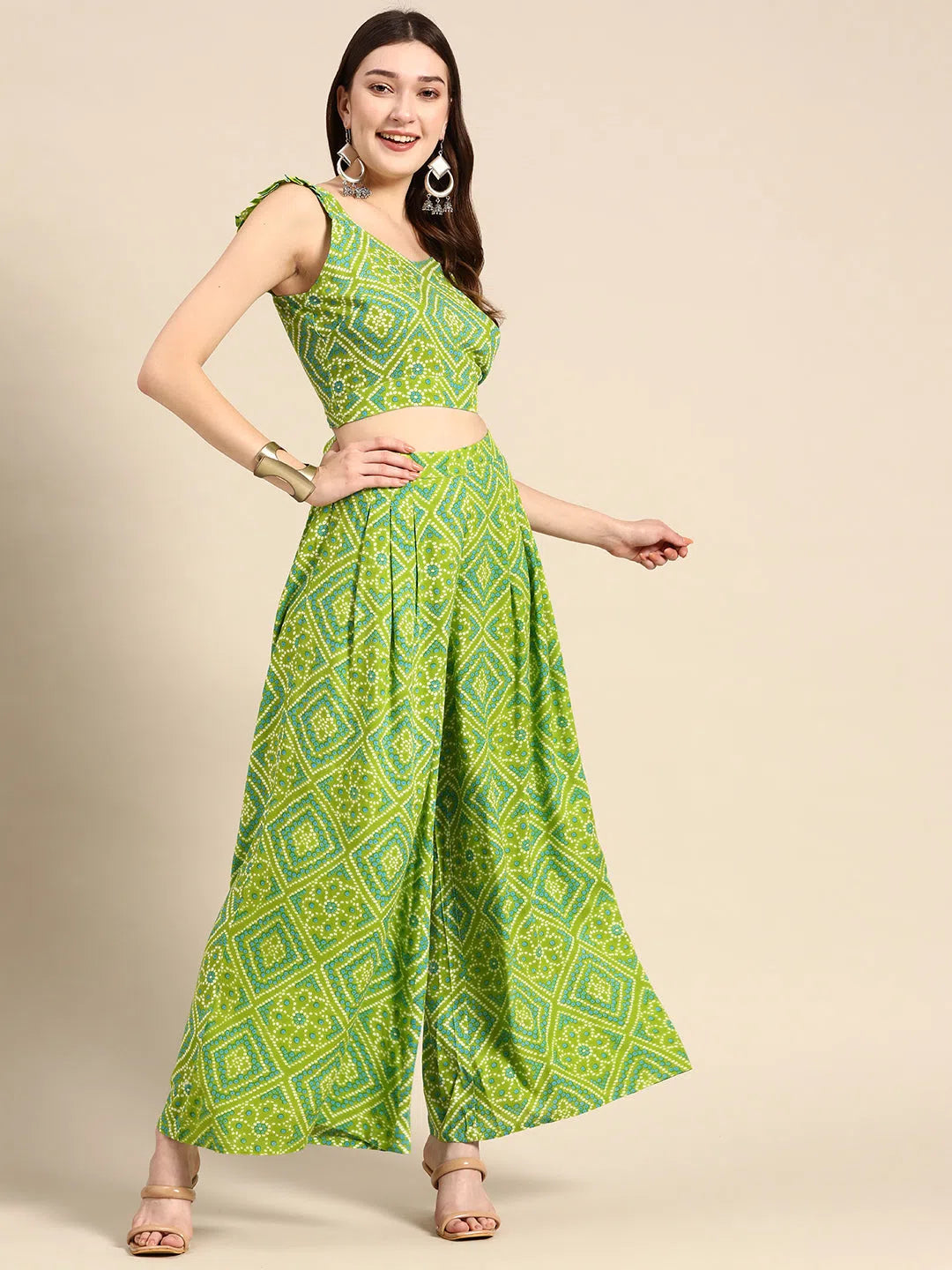 Tailored Clothing For Women Women Solid Standard Lime Green Jumpsuits & Sets