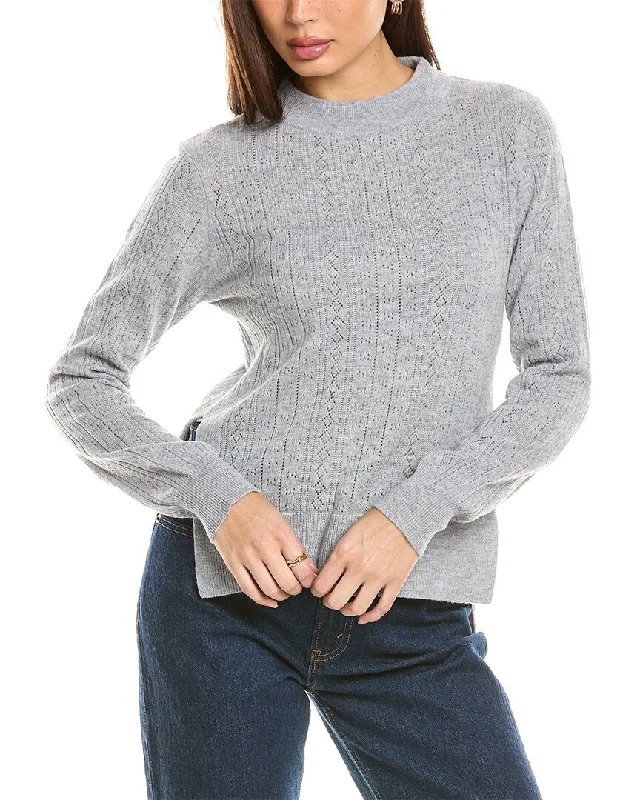 Stylish Outerwear Clothing For Women Malo Cashmere Pointelle Wool & Cashmere-Blend Sweater