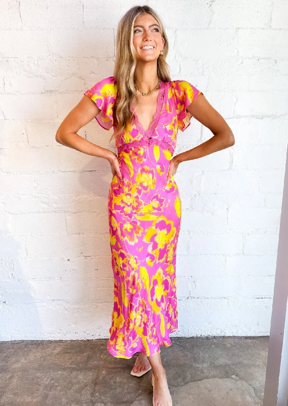 Comfortable Casual Wear Beach Sunrise Maxi Dress