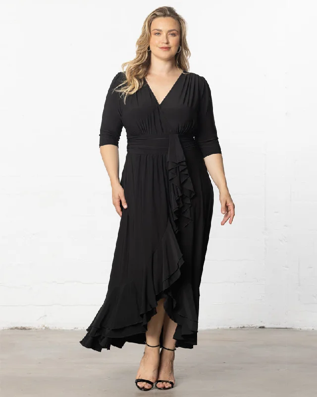 Women's Plus-Size Clothes Veronica Ruffled Evening Gown