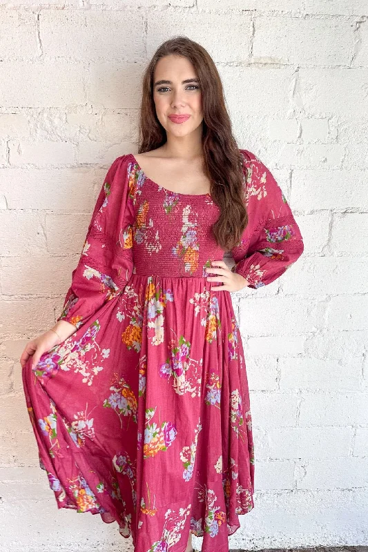 Elegant Fashion Morning Glory Maxi Dress