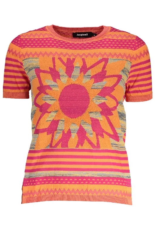 Affordable Women's Clothing Desigual Vibrant Contrast Detail Women's Sweater