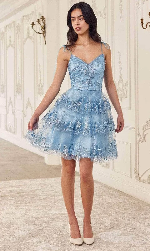 Stupidly Low Prices Ladivine KV1090 - Tiered A-Line Cocktail Dress
