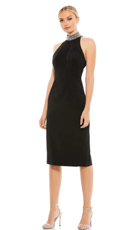 The Epitome Of Modern Women's Fashion Ieena Duggal - 26682 High Neck Midi Formal Dress The Epitome Of Modern Women's Fashion Ieena Duggal - 26682 High Neck Midi Formal Dress