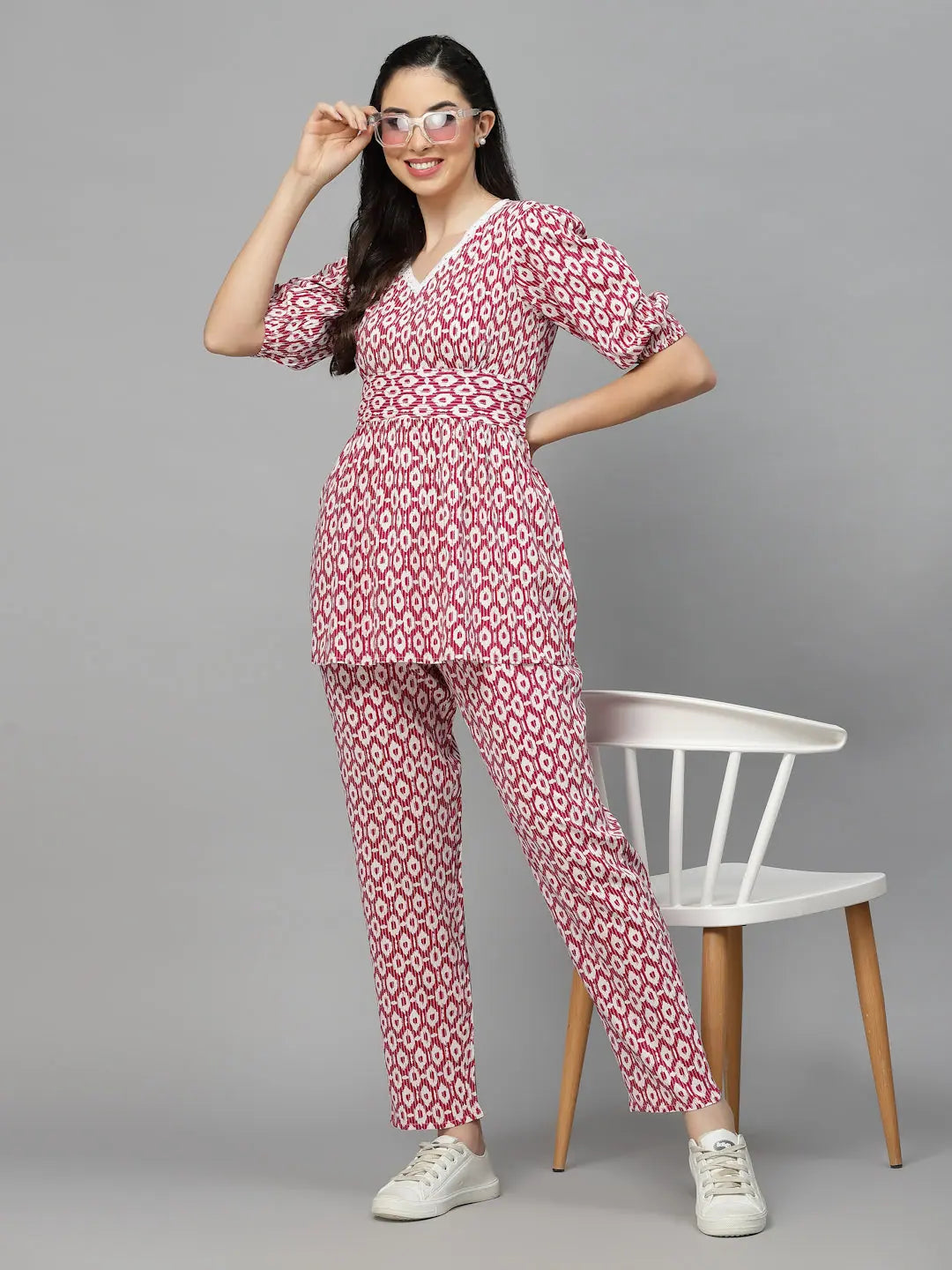 Casual Chic Clothing For Women Women Printed Standard Purple Jumpsuits & Sets