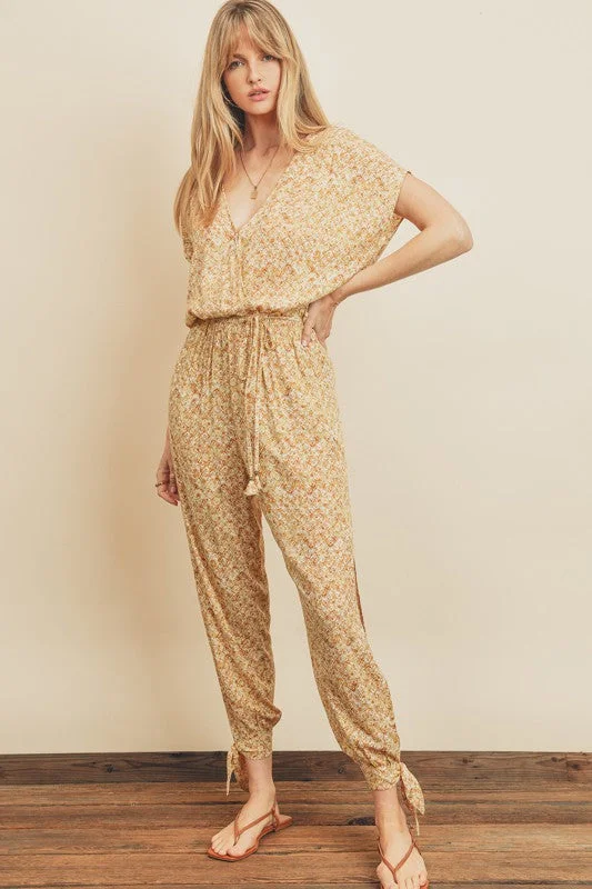 Ride The Style Wave Glorious Time Printed Tassel Jumpsuit