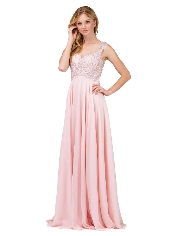 Trendy And Individual Women's Fashion Dancing Queen - Embellished Lace Bodice V-Back Long Formal Dress 9899 Trendy And Individual Women's Fashion Dancing Queen - Embellished Lace Bodice V-Back Long Formal Dress 9899