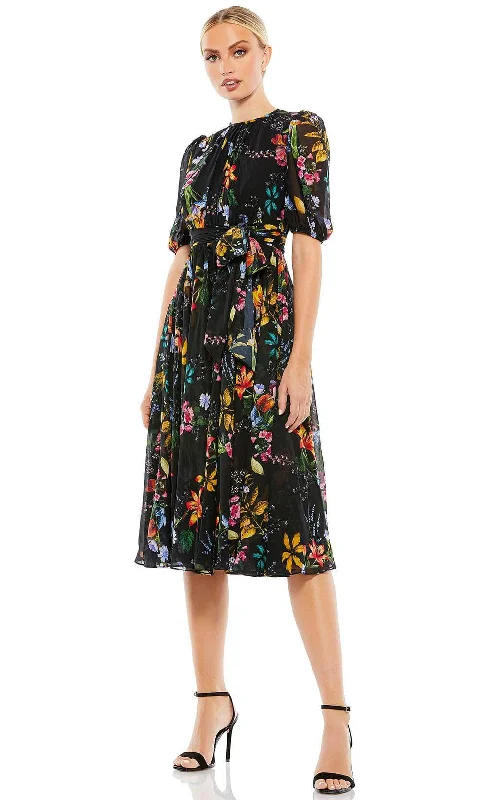 Cheap Women's Clothing Online Ieena Duggal 55625 - Short Bishop Sleeved Midi Dress Cheap Women's Clothing Online Ieena Duggal 55625 - Short Bishop Sleeved Midi Dress