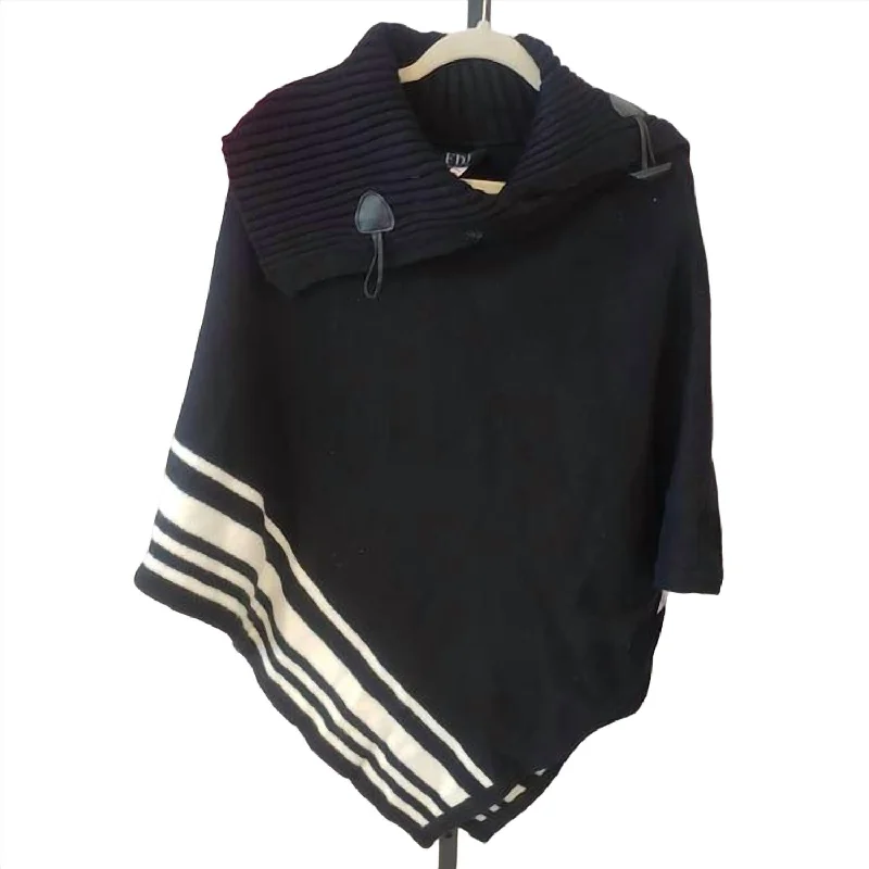 Women's Fashionable Clothing Sets Women's Sweater Shawl In Black