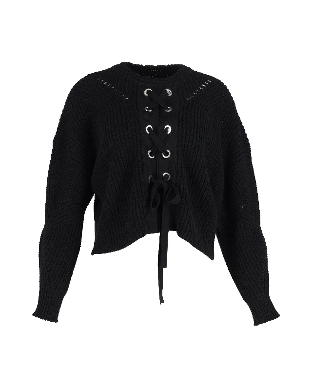 Stylish And Comfortable Clothing For Women Isabel Marant Black Laley Sweater in Black Cotton