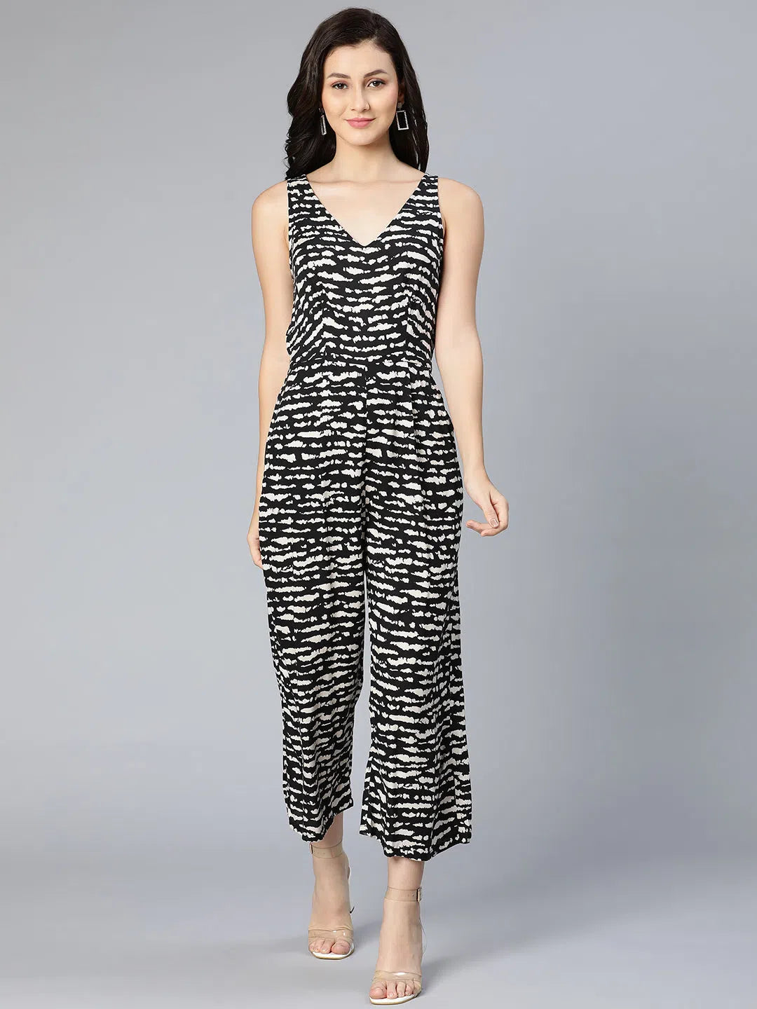 Chic Clothing For Women Women Printed Standard Black Jumpsuits & Sets