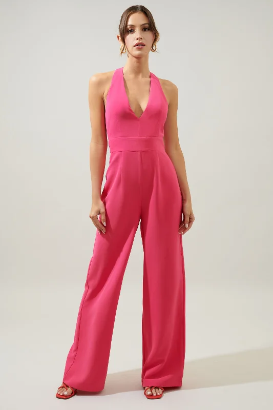 Women's Holiday Clothing Chelsea Halter Jumpsuit