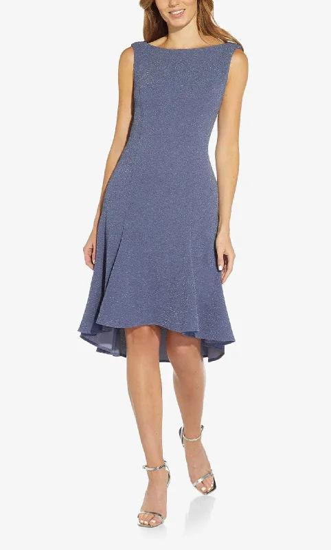 Women's Clothing for Every Occasion Adrianna Papell AP1D104418 - Cowl Back Glitter Formal Dress Women's Clothing for Every Occasion Adrianna Papell AP1D104418 - Cowl Back Glitter Formal Dress