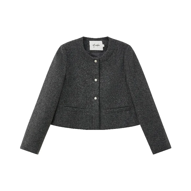 Stylish Clothes For Women 2234Q Minimalist Cropped Jacket