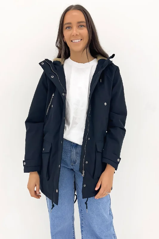 Women's Contemporary Clothing Walk On By 5K Parka Black