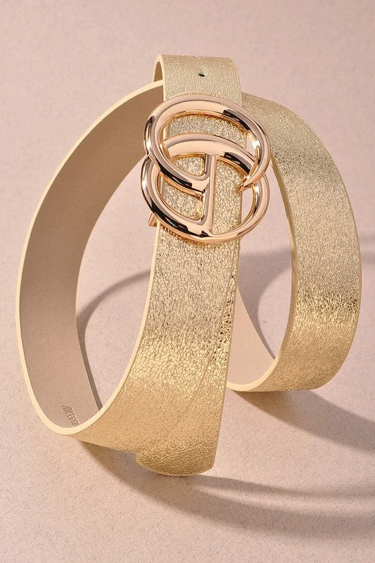 Women's Versatile Apparel Foil Coated GO Buckle Belt